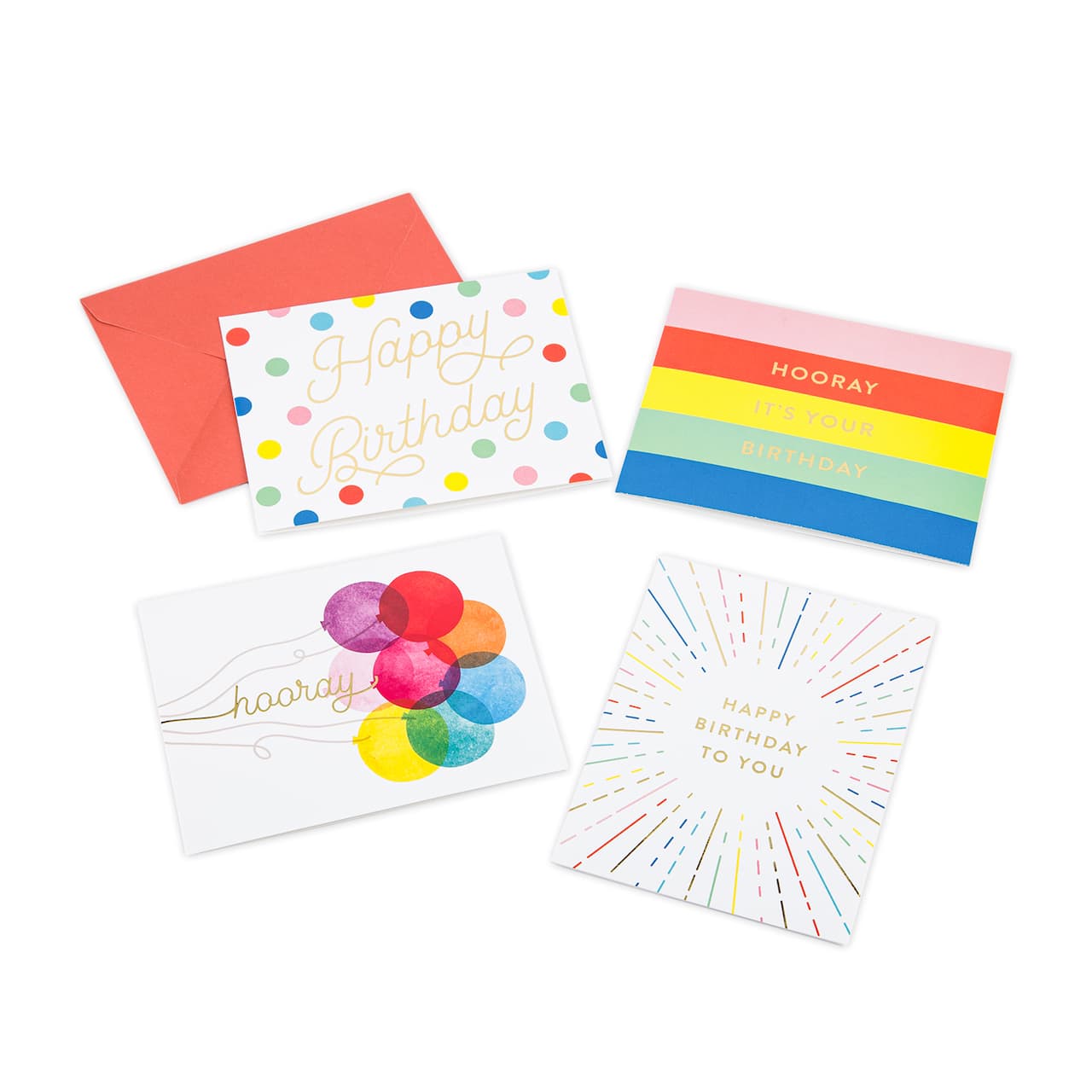 Rainbow Happy Birthday Cards & Envelopes by Recollections™, 4.25" x 5.5"